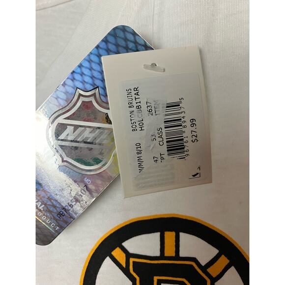 NHL Boston Bruins Women's Half Sleeve White Crew Neck T-Shirt Size Medium - Picture 3 of 9